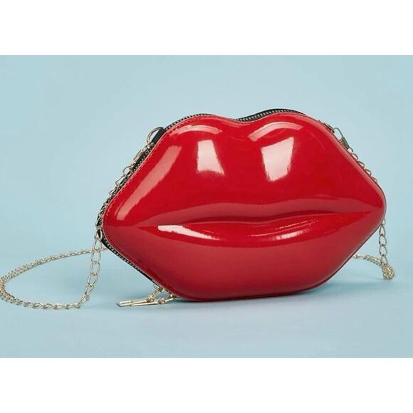 Red Lips Purse Clutch Crossbody - Picture 2 of 2